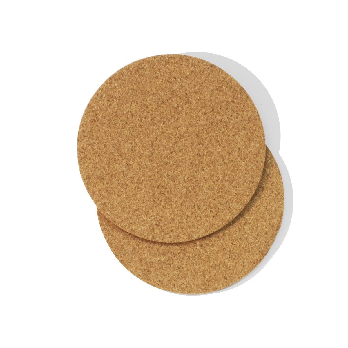 Round cork coaster fine grain image